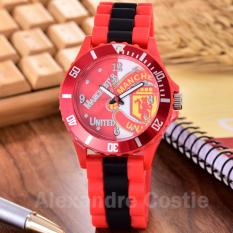 Alexandre Costie Jam Tangan Pria Body Red - Red/White Dial - RedBlack Rubber Band - AC-RK-MU-006R-Red-Red/White- RedBlack Rubber Band
