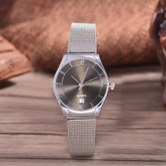 Alexandre Costie Original Brand, Jam Tangan Wanita - Body Silver - Black Dial - Stainless Stell Mesh Band - AC-RT-5266A-L-TGL-SB-Stainless Steel Mesh Band-CL