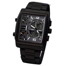 Alfa - A571 - Jam Tangan Pria - Stainless - Hitam Dial Putih