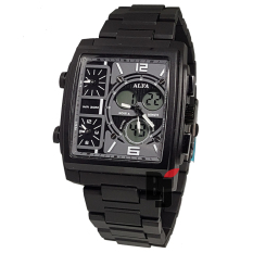 Alfa AL8RT Jam Tangan Pria Strap Stainless Stell - Hitam