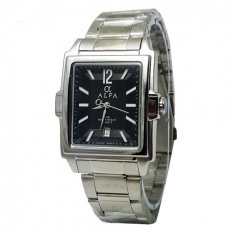 Alfa watch ALF770 Jam Tangan Pria - Strap Stainless Steel - Silver - Tanggal