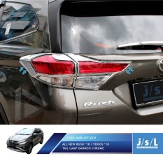 All New Rush Garnis Belakang JSL Garnish Lampu Belakang Krom
