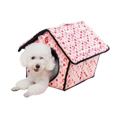 All The Year Round Universal Portable Rumah Anjing Hangat dan Nyaman Rumah Tempat Tidur For Anjing Kucing Anak Anjing Kelinci Indoor Outdoor Use For Hewan Peliharaan Di Bawah 1.5 Kg (Pink) -Intl