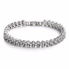 Alona Gelang Wanita Full Diamond Celine Bracelet - White Gold