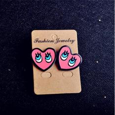 ALTIN - ANTING KOREA TUSUK LUCU MOTIF PATCH KARTUN mata hati