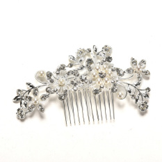 Amango Baru Kristal Berlian Imitasi Kalung Bunga Pernikahan Jepit Rambut Korea Harga Sisir Rambut For Pengantin Wanita