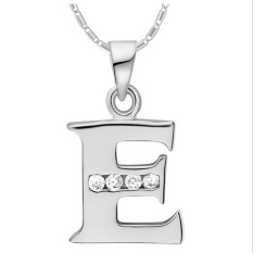 Amart Kalung Liontin Huruf A Sampai Z Berlapis Emas Putih 18 K (Silver E)-Intl