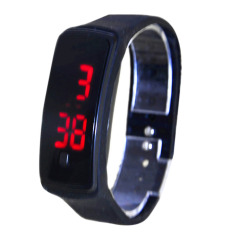 Amart 2 X LED Karet Silikon Layar Sentuh Jam Tangan Digital Jam Tangan Tahan Air (Hitam)-Intl