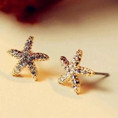 Amefurashi Anting Gold Star Shape Stud Earring