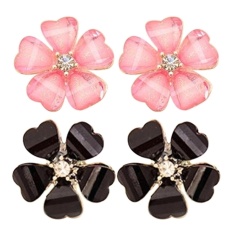 Amefurashi Anting Korea Bunga Kristal Petals Crystal Flower Stud Earring Lovely