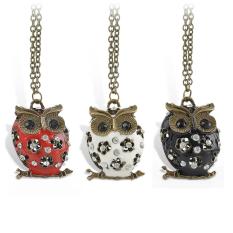 Amefurashi Kalung Korea Middle Owl Cute