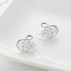 Angsa Kecil Korea Fashion Style 925 Sterling Silver Anti Alergi Kristal Anting