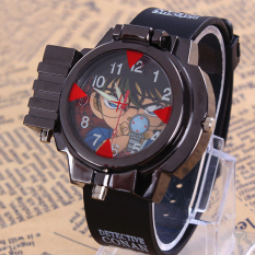 Anime Detective Conan Inframerah Kaca Lampu Merah Laser Analog Boy Wrist Watch ()-Intl