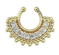 Anneui - BP0053 - fake septum piercing / anting jepit hidung (tanpa tindik) kpop korea jpop japan