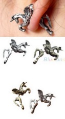 Anne - EE0113 - earrings giwang anting tusuk sambung unicorn model korea - Silver