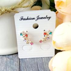 Anneui - EE0192 - anting tusuk memanjang 2 model, kebawah dan kesamping - Colorful