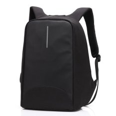 Anti-Theft Bisnis Laptop Backpack dengan USB Charging Port Cocok untuk 15.6 Inch Komputer Ringan Tahan Air Knapsack Grey-Intl