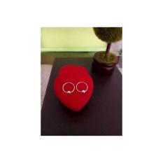 ANTING BULAT PERAK 925 / PERHIASAN SILVER LAPIS EMAS PUTIH / EARING