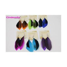 Anting Bulu Ayam Etnik Aksesoris Anting Pesta Anting Hijab Bulu Ayam Fashion Wanita Murah Wanita