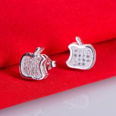 Anting Cewek Stud Earring Bentuk Unik Apel Anting Perak Sterling