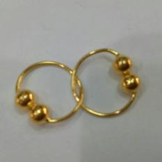 Anting Emas Asli Kadar 700 Model Doble Bulat