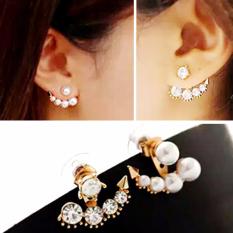 Anting Fashion Emas Layer - Aksesoris Trendy Import Korea Pesta Pria Wanita Kado Murah