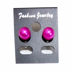 Anting Fashion Mutiara Simply Pink - Aksesoris Trendy Import Korea Pesta Pria Wanita Kado Murah