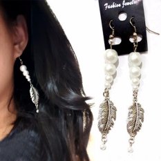 Anting Fashion Mutiara Juntai - Aksesoris Trendy Import Korea Pesta Pria Wanita Kado Murah