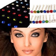 Anting Hidung Fashion India - Biru - Aksesoris Punk Style Pria Wanita Murah