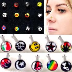 Anting Hidung Fashion Punk Motif isi 3 pcs - Aksesoris Style Pria Wanita Kado Murah