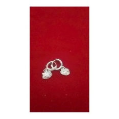 ANTING HK PERAK 925 / ANTING SILVER LAPIS EMAS PUTIH HK