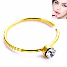 Anting Jepit Hidung Blink Emas - Aksesoris Fashion Punk Trendy tanpa tindik pria wanita Kado Murah