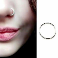 Anting Jepit Hidung Polos Silver - Aksesoris Fashion Punk Trendy tanpa tindik pria wanita Kado Murah