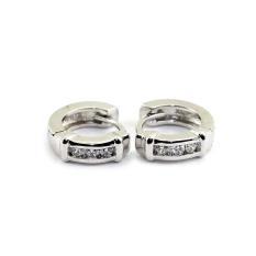 Anting Klip Silver Motif 3 Berlian