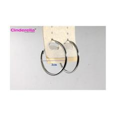 ANTING KOREA GIPSY RING AKSESORIS FASHION WANITA MURAH WANITA HOOP SILVER SIMPLE ELEGAN