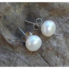 Anting Perak Mutiara air tawar