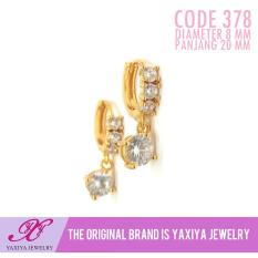 Anting Permata Lapis Emas Perhiasan Imitasi Gold18k Yaxiya Jewelry 378