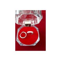 ANTING PERMATA SIMPLE PERAK 925 /PERHIASAN SILVER LAPIS EMAS PUTIH