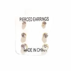 Anting Pierced Set Blink Putih - Aksesoris Trendy Import Korea Pesta Pria Wanita Kado Murah