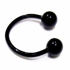 Anting Piercing Tindik U Hitam Surgical Steel Aman Murah Untuk Pria Wanita