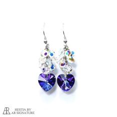 Anting Swarovski Hati Asli - Cactier Earring Heliotrope - By AR Hestia