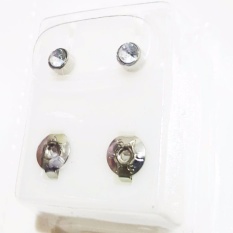 Anting Tembak Mata Putih isi 12 Pasang untuk Telinga Hidung Bibir Aksesoris Fashion Punk Trendy Perlengkapan tindik pria wanita Anak Bayi Kado Murah