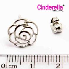 Anting Tusuk Silver Grosir / Anting Kecil Bunga / Anting Tusuk Pesta