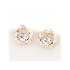 Anting wanita Korea tusuk Best Seller decorated flower diamond