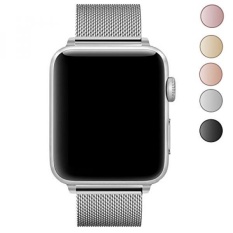 Apple Gelang Jam, Geotel Apple Aksesori Jam Tangan Aku Gelang Jam Milanese Loop Stainless Steel Band dengan Classic Buckle untuk Apple Watch Series 3 Seri 2 Seri 1, nike +, Hermes, Sport & Edition (38mm-silver)-Intl