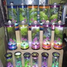 Aquarium Tabung Mini Mika Diameter 9.5cm tinggi 24cm