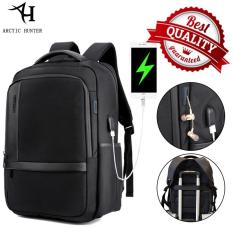 Arctic Hunter Tas Ransel Laptop Premium Executive Oxford Backpack Anti Air dan USB Charge Support AH-B - Hitam