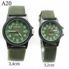 Army Sky/ Swiss Army - Jam Tangan Couple - Strap Kanvas - A20