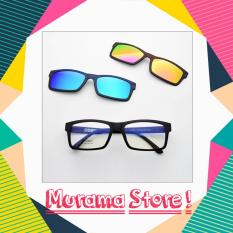 ASK Vision Sunglasess Magnet Frame 3 In 1 / Kacamata Stylist 3 Clip On Lense Copot Pasang Dengan Cepat