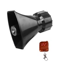AUkEy Store Van Hitam 100 W 4A Super Keras Remote Control Nirkabel Alarm Horn Loudspeaker-Intl